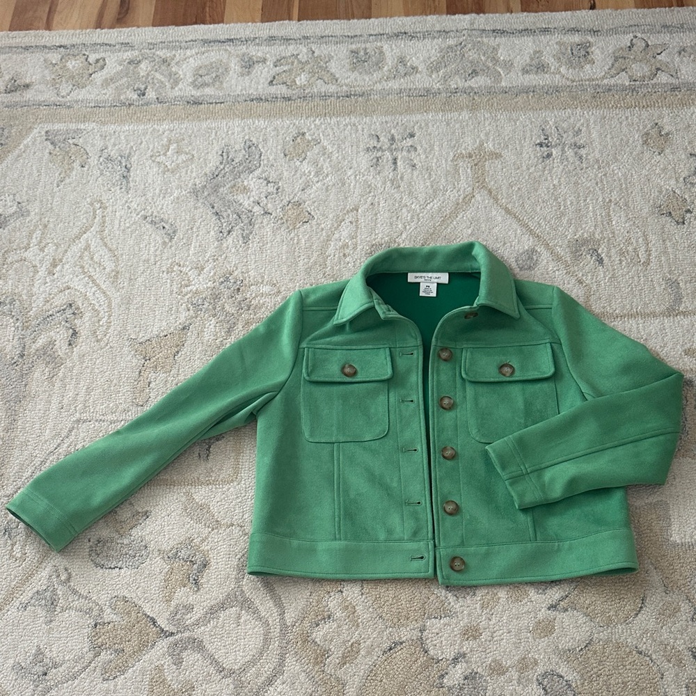 Skye's the Limit Green Jean Jacket